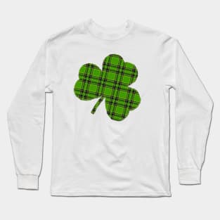 St Patrick's Day Irish Green Flannel Shamrock Long Sleeve T-Shirt